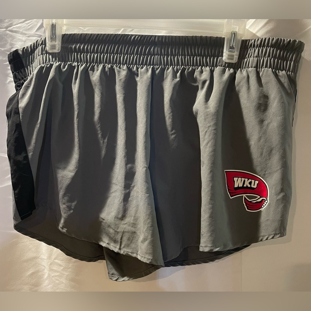 Western Kentucky University Logo - Charcoal and Black Athletic Shorts.